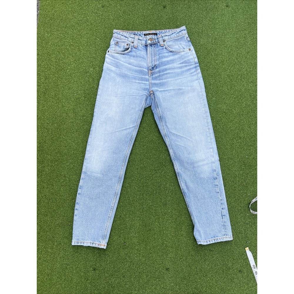Men's Nudie Jeans SKINNY Light Wash Organic Cotton Jeans 26 X 27 Zipper Closure